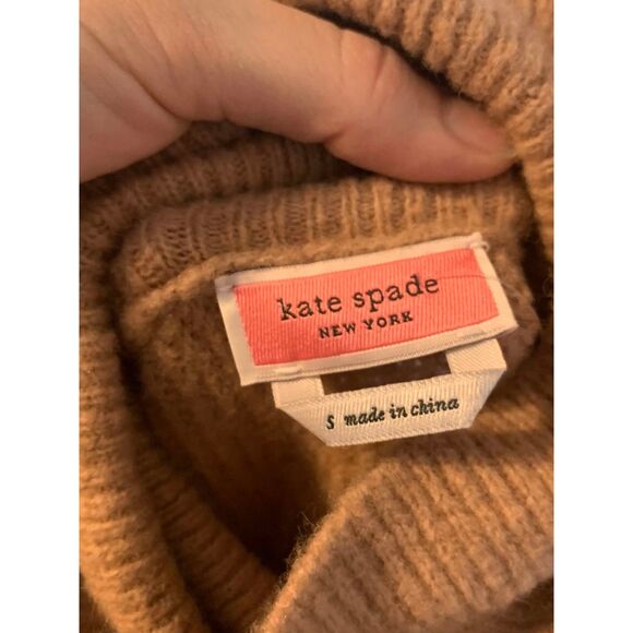 Kate Spade Tan Oversized Turtleneck Sweater, size S - Picture 2 of 4